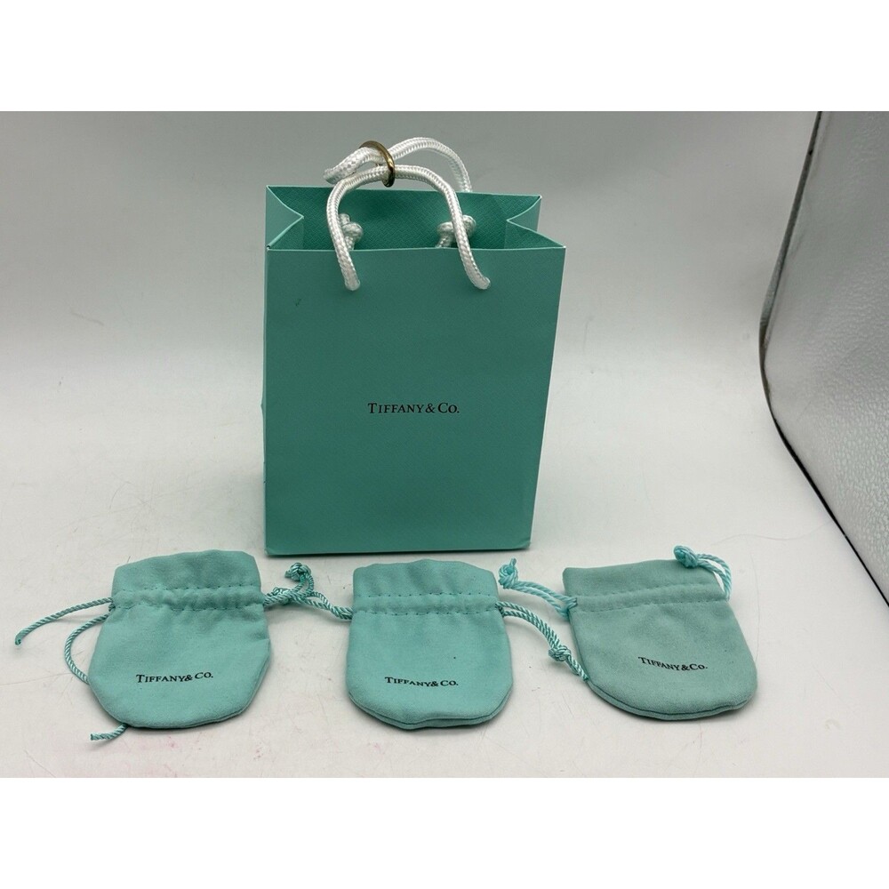 Tiffany & Co Empty Gift Bag & 3 Jewelry Drawstring Pouches Packaging Lot